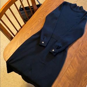 Vintage Wool Ports International Turtleneck Dress